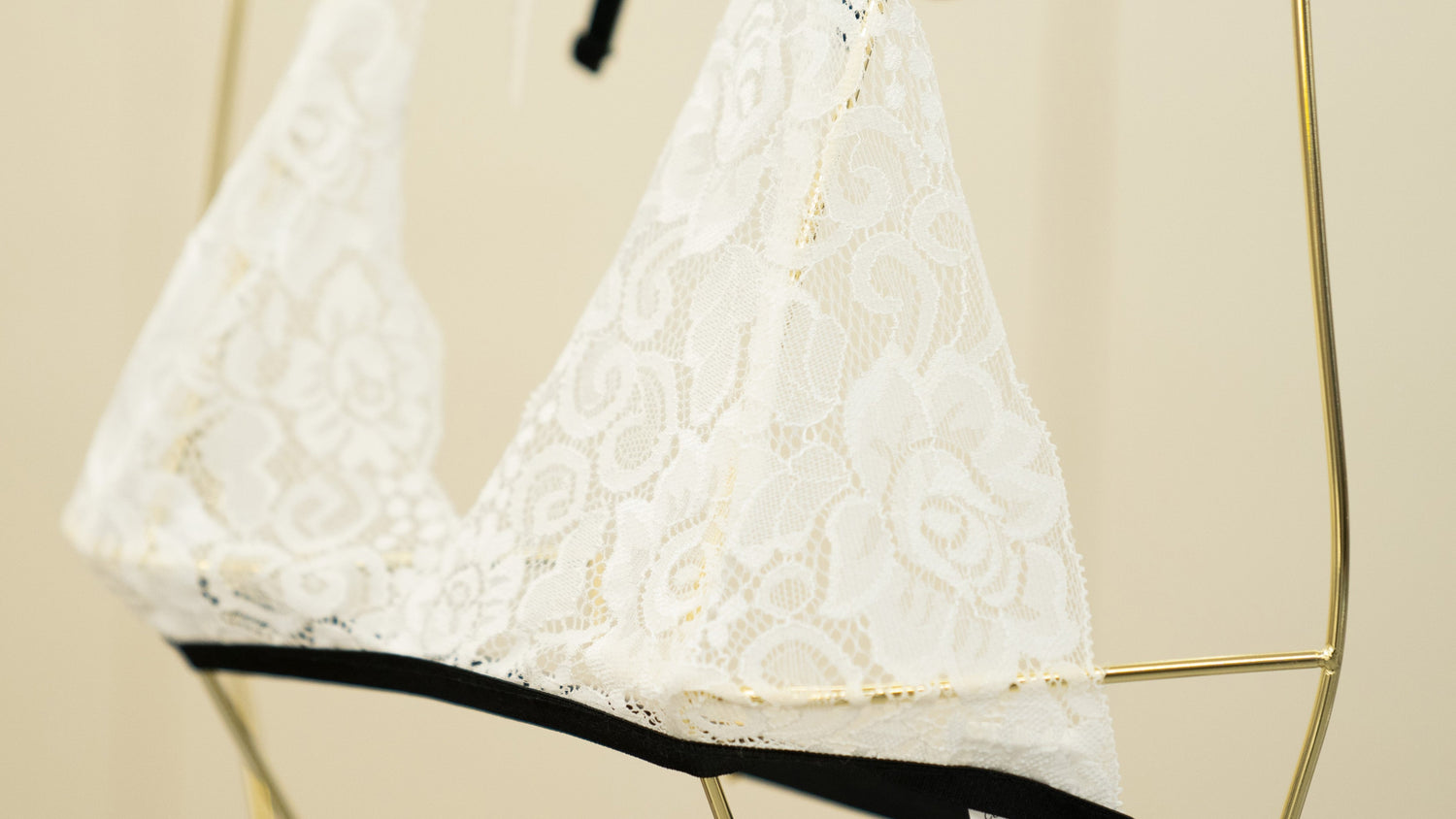 Elegant white lace lingerie