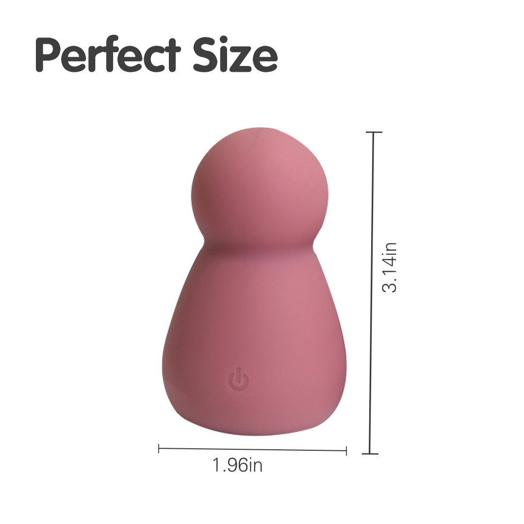Powder Puff Love Egg Vibrator size guide, perfect for on-the-go pleasure