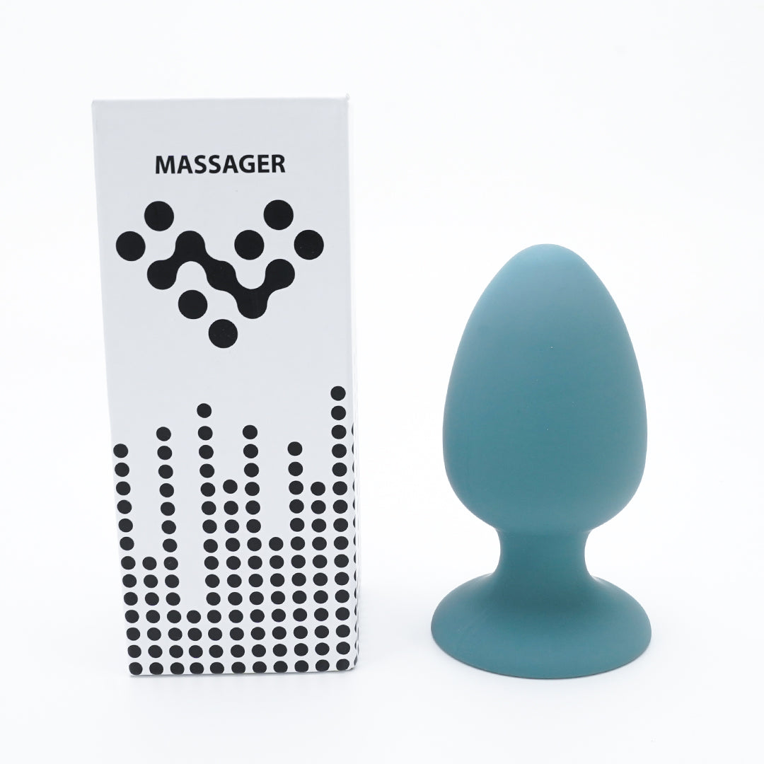Whispering Vale Dark Blue Anal Plug with Massager box