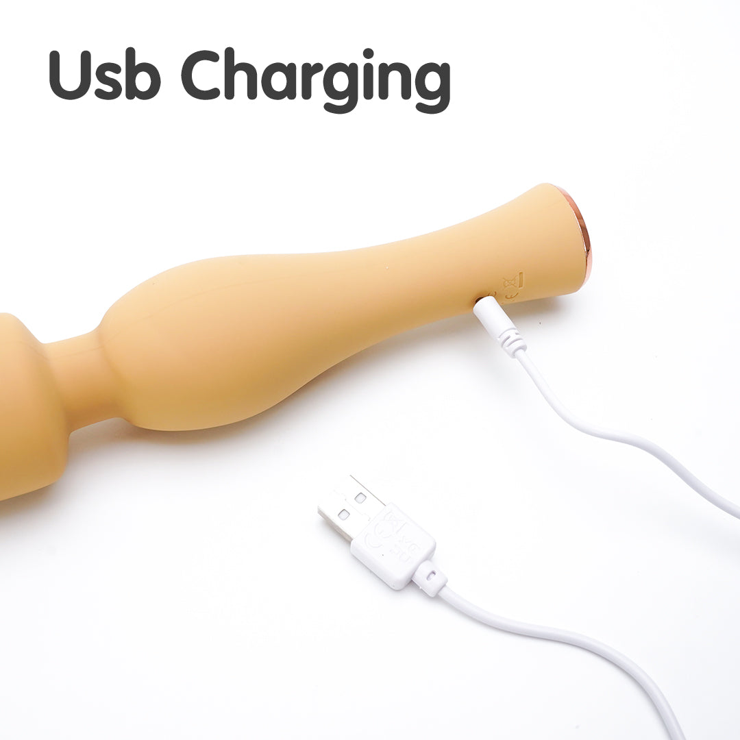 Mustard AV Wand Vibrator USB charging port