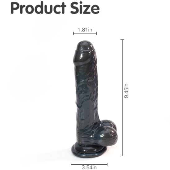Martin Classic Realistic Dildo 9 Inch - product size and dimension