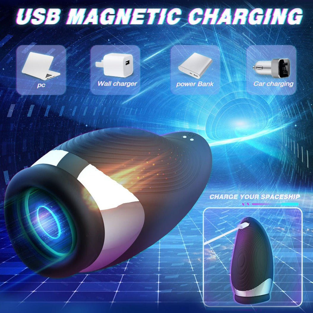 King Arthur male masturbator with USB magnetic charging, PC, wall charger, power bank, car charging
