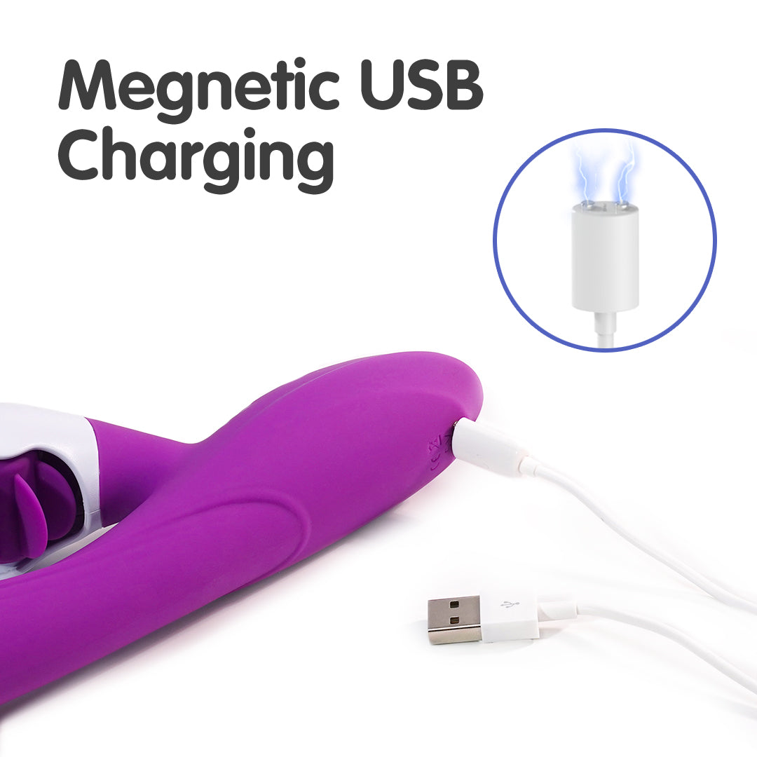 Sensation Rechargeable Silicone Rotating Rabbit Vibrator