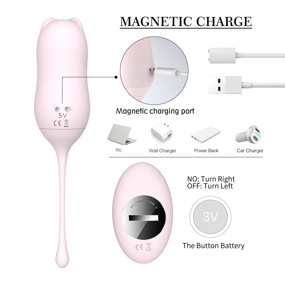 Meow Modelling Remote Control Vibrator magnetic charging details