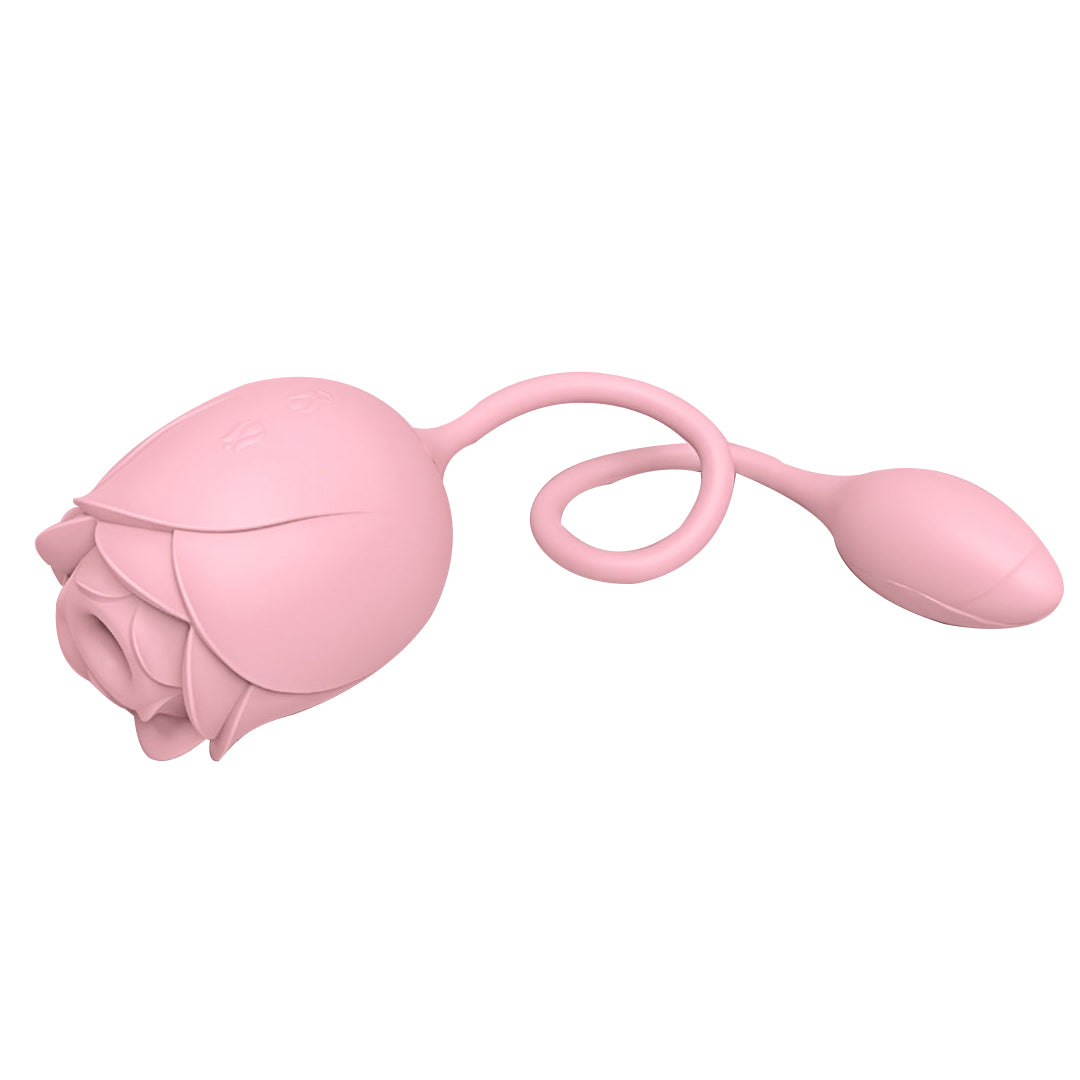 Rose-shaped clitoral suction stimulator