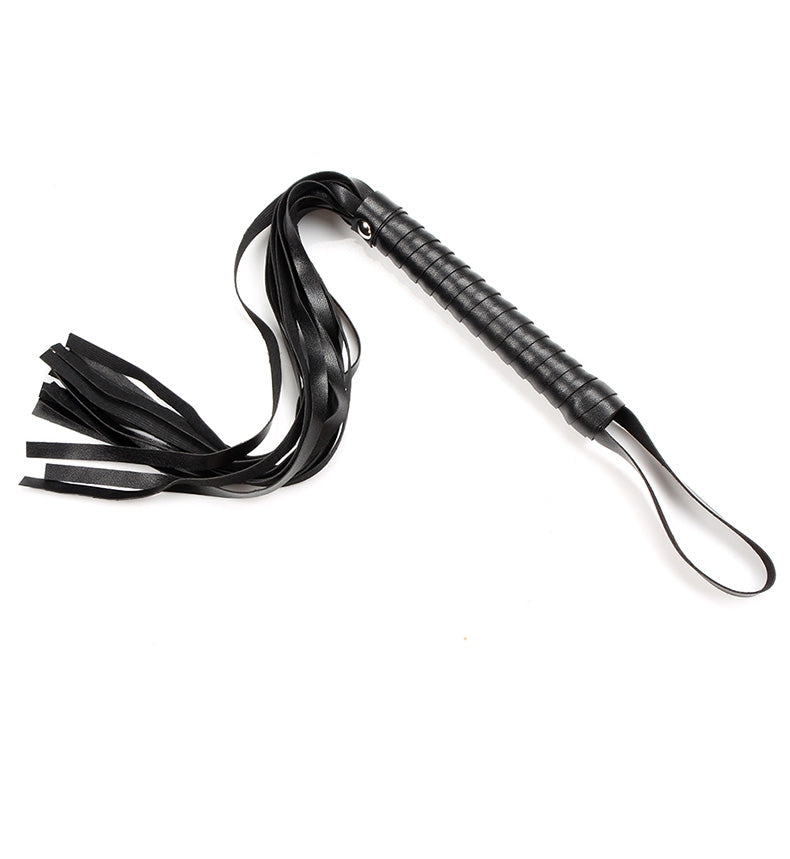 Black leather flogger from Bad Peach