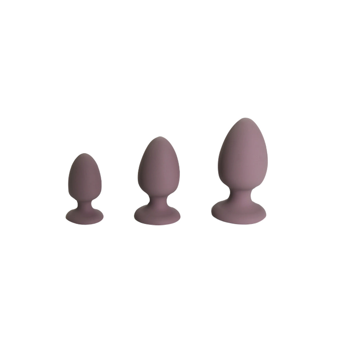 Whispering Vale Brown Anal Plugs - Size Comparison