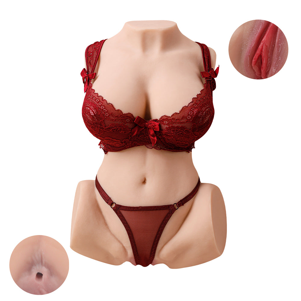 Realistic masturbator doll with bra and panty set
