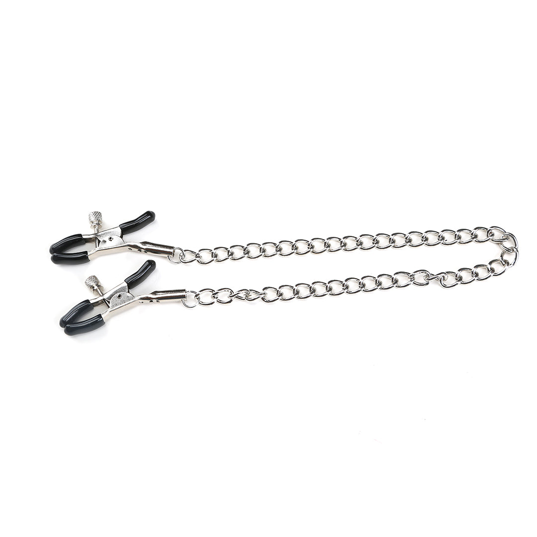 Nipple clamp with chain, sensual accessory