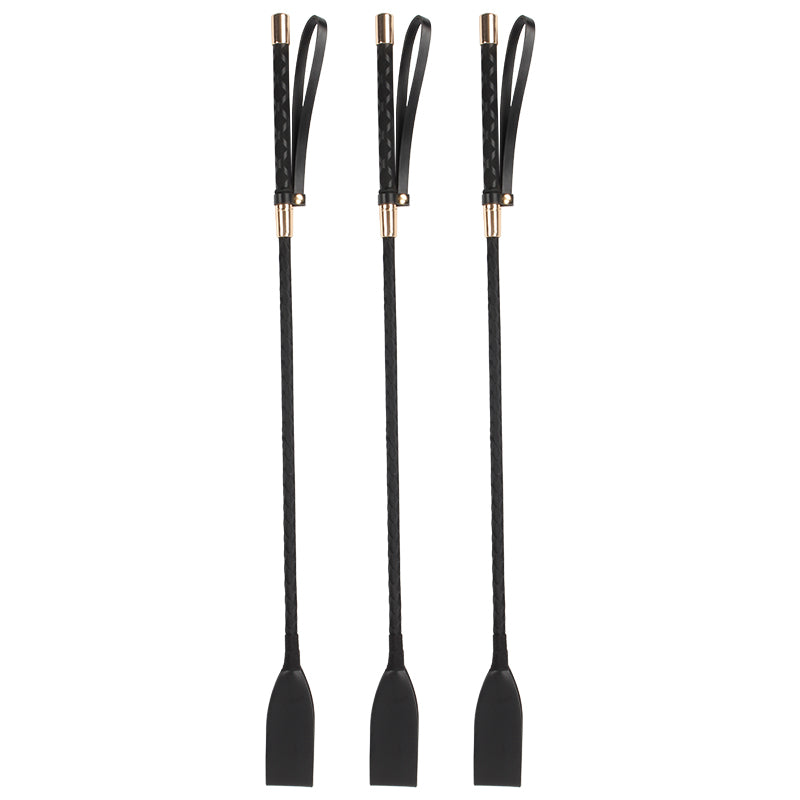 Black leather spank crop