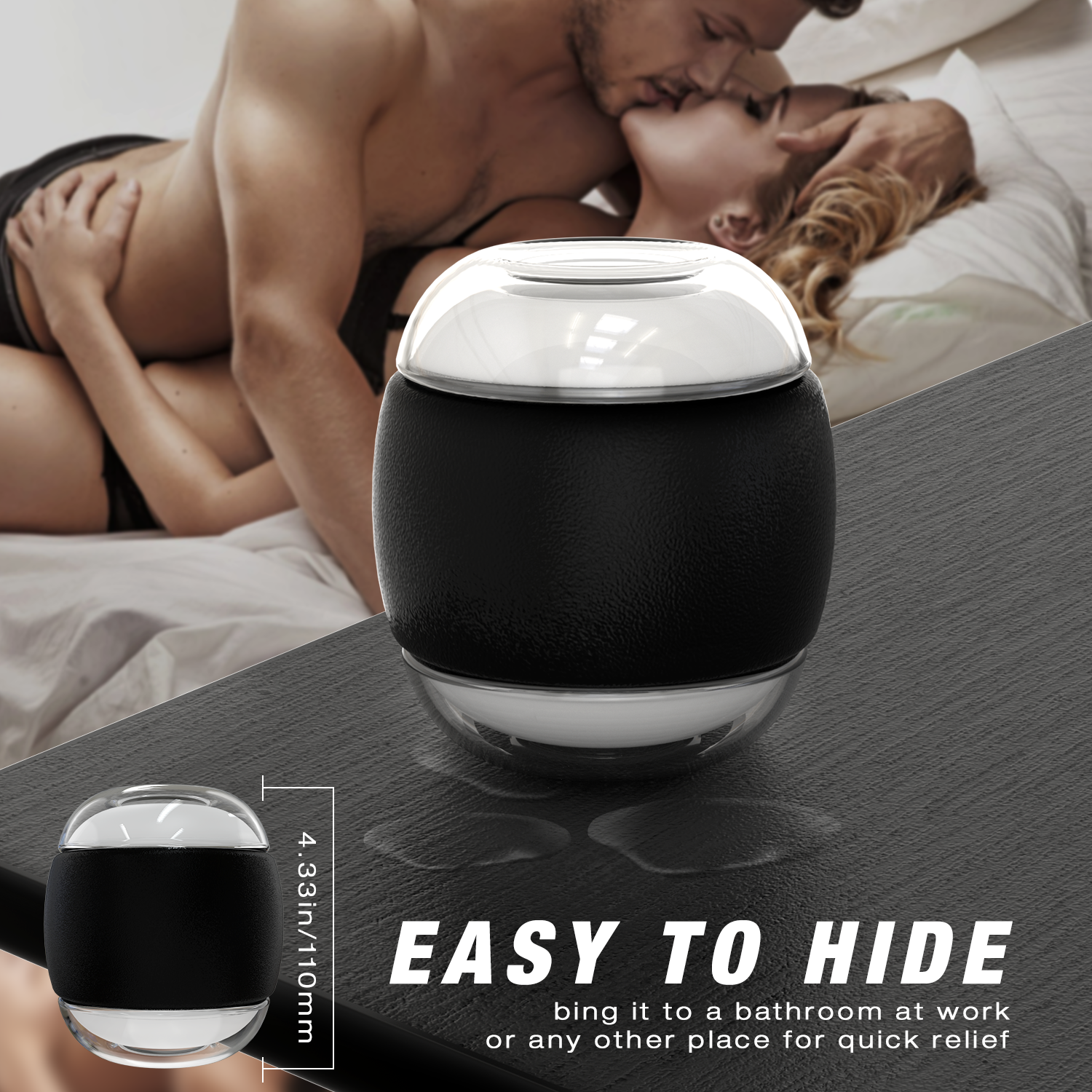 Mercury Two-Way Airplane Cup with couple in background - Easy to hide for quick relief