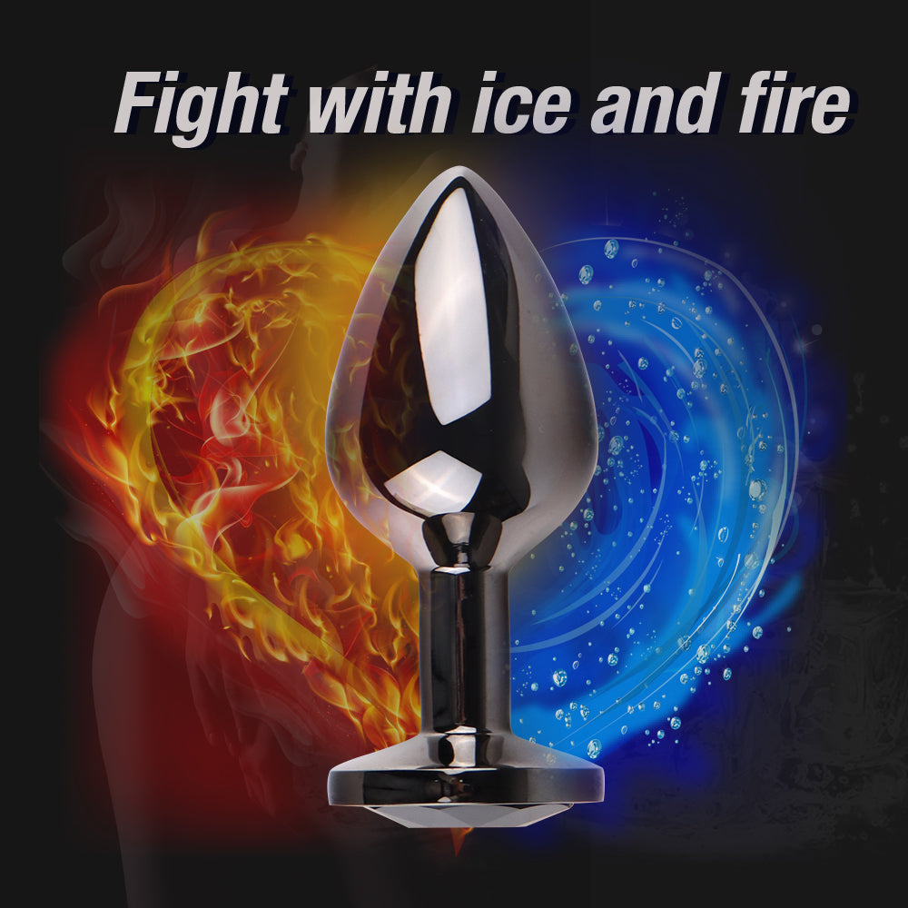 Nigel Aluminum Butt Plug with ice and fire effect