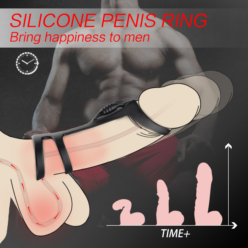 Creature Black Silicone Rubber Penis Ring