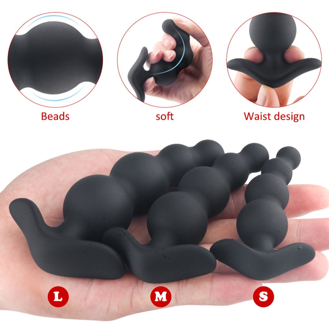 Simon Anal Plug Set (3 Piece) - L, M, S sizes for beginners