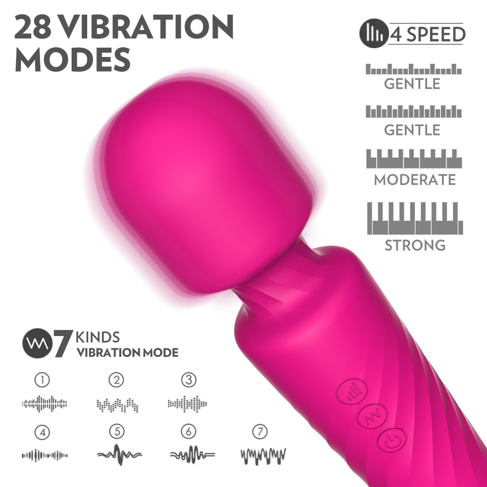 Pink Silicon Massage Wand