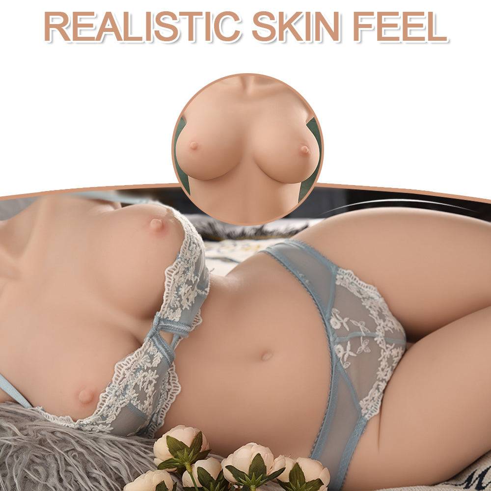 Realistic silicone masturbator doll with realistic skin feel.
