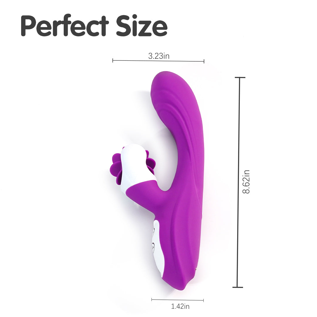 Sensation Rechargeable Silicone Rotating Rabbit Vibrator