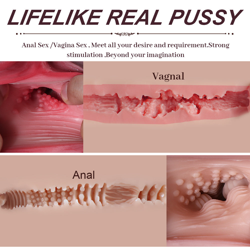 Realistic sex toy with detailed internal structure for sensual experiences