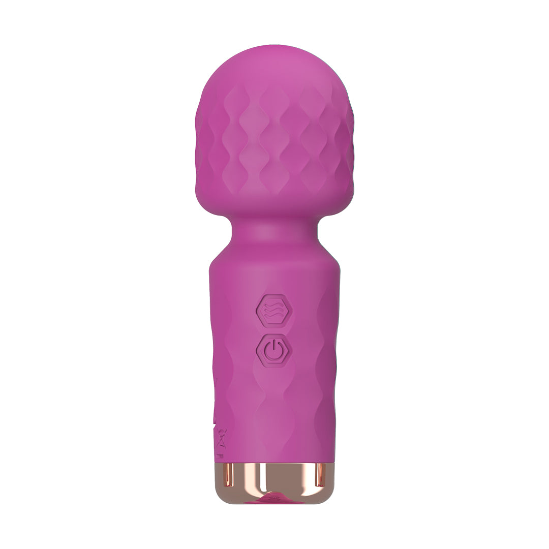Pink mini massage wand vibrator for sensual pleasure