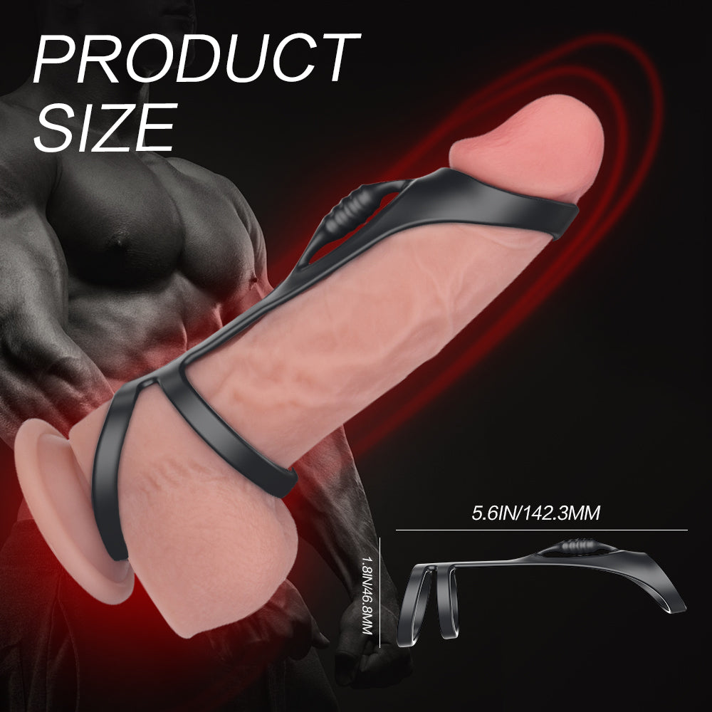 Creature Black Silicone Rubber Penis Ring