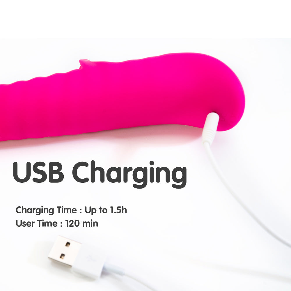 Aurora Vibrator USB Charging, up to 1.5h charging time.
