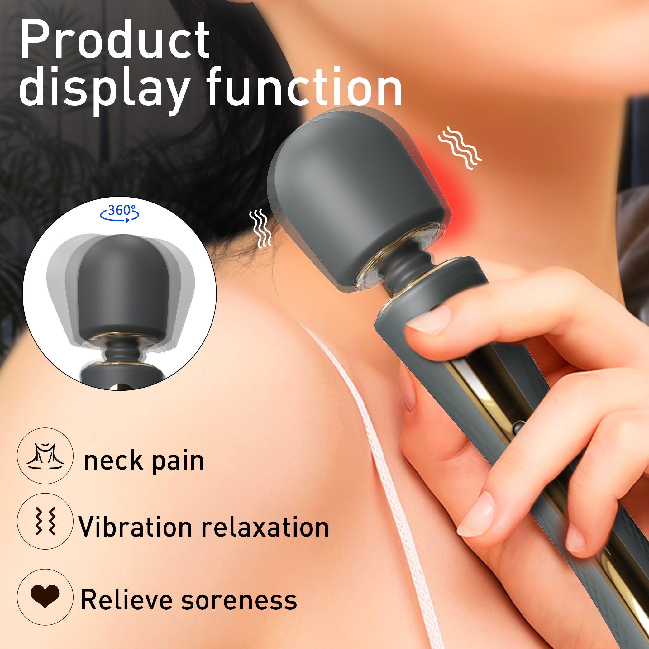 Dark Angel Massage Wand Vibrator - Neck and shoulder massage