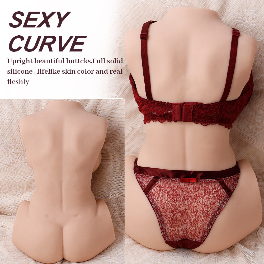 Realistic masturbator doll in lingerie, sexy curve design
