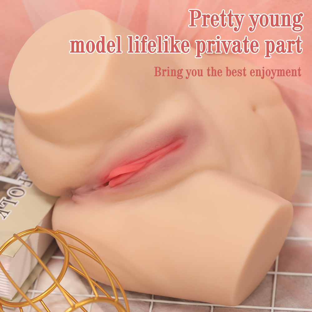 Lifelike realistic vagina masturbator, Pretty young model