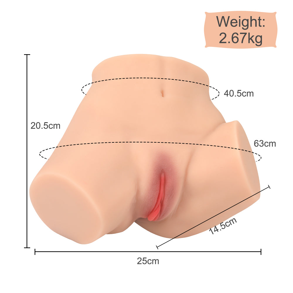 Eva Doll Realistic Vagina and Ass Masturbator - product dimensions and weight