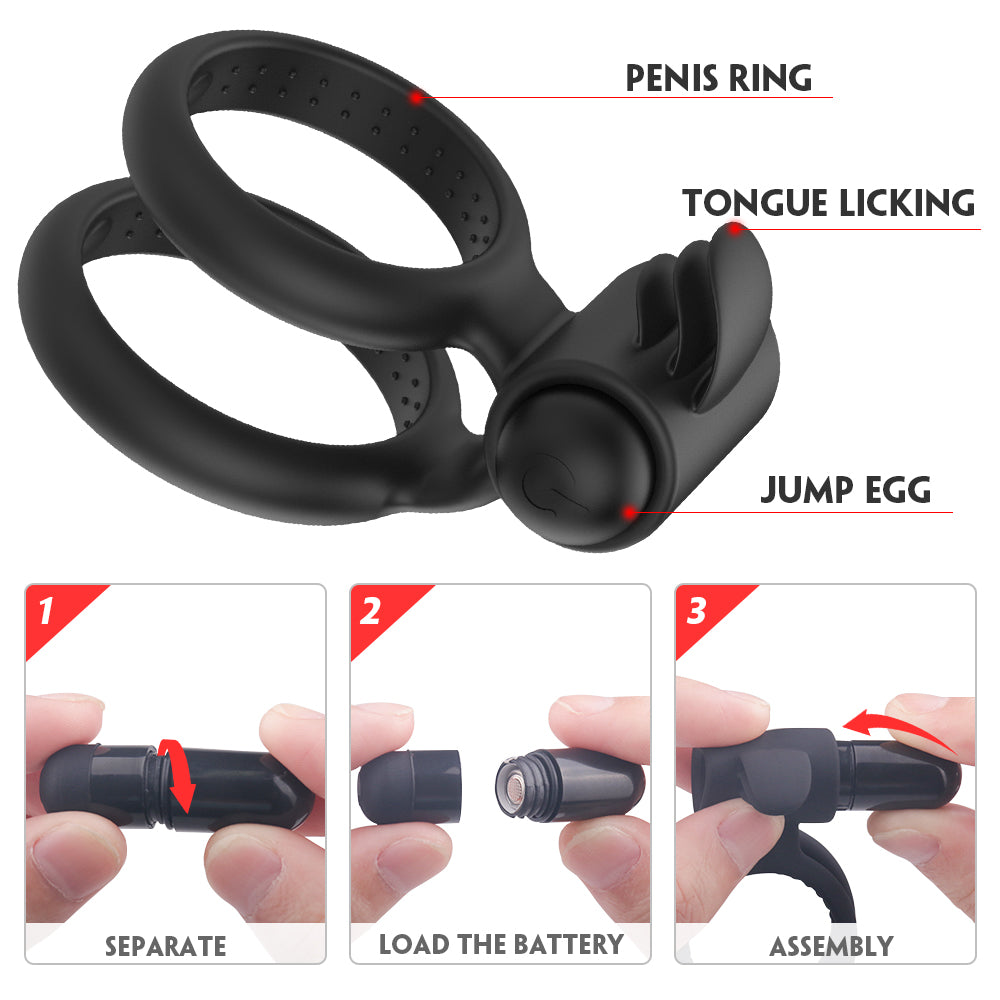 Nightcrawler Cock Ring - features and battery installation instructions