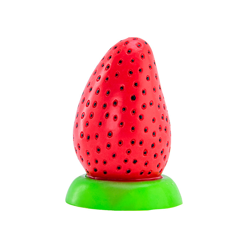 Strawberry-shaped dildo, 4-inch, silicone sex toy