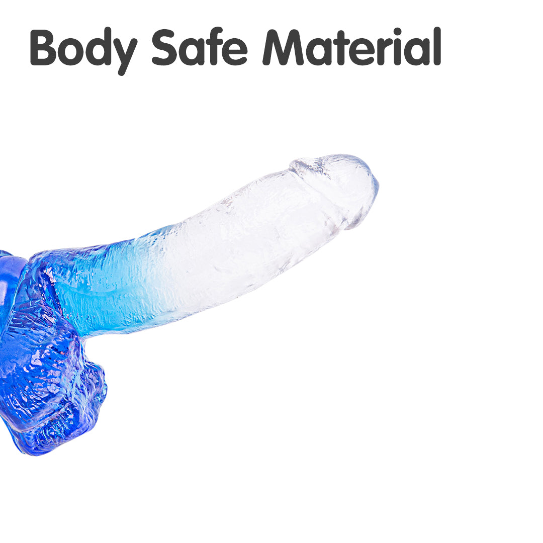 Blue gradient dildo made with body safe material