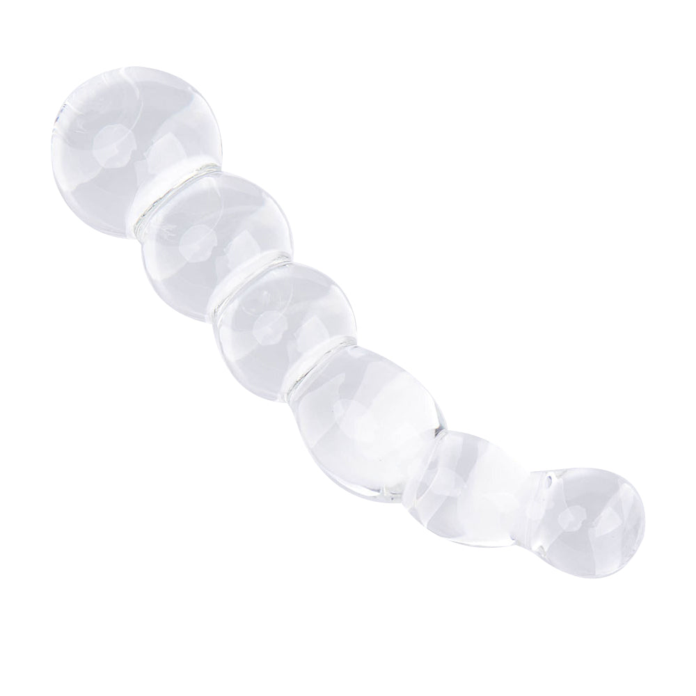 Beaded Sensual Glass Dildo 6 Inch
