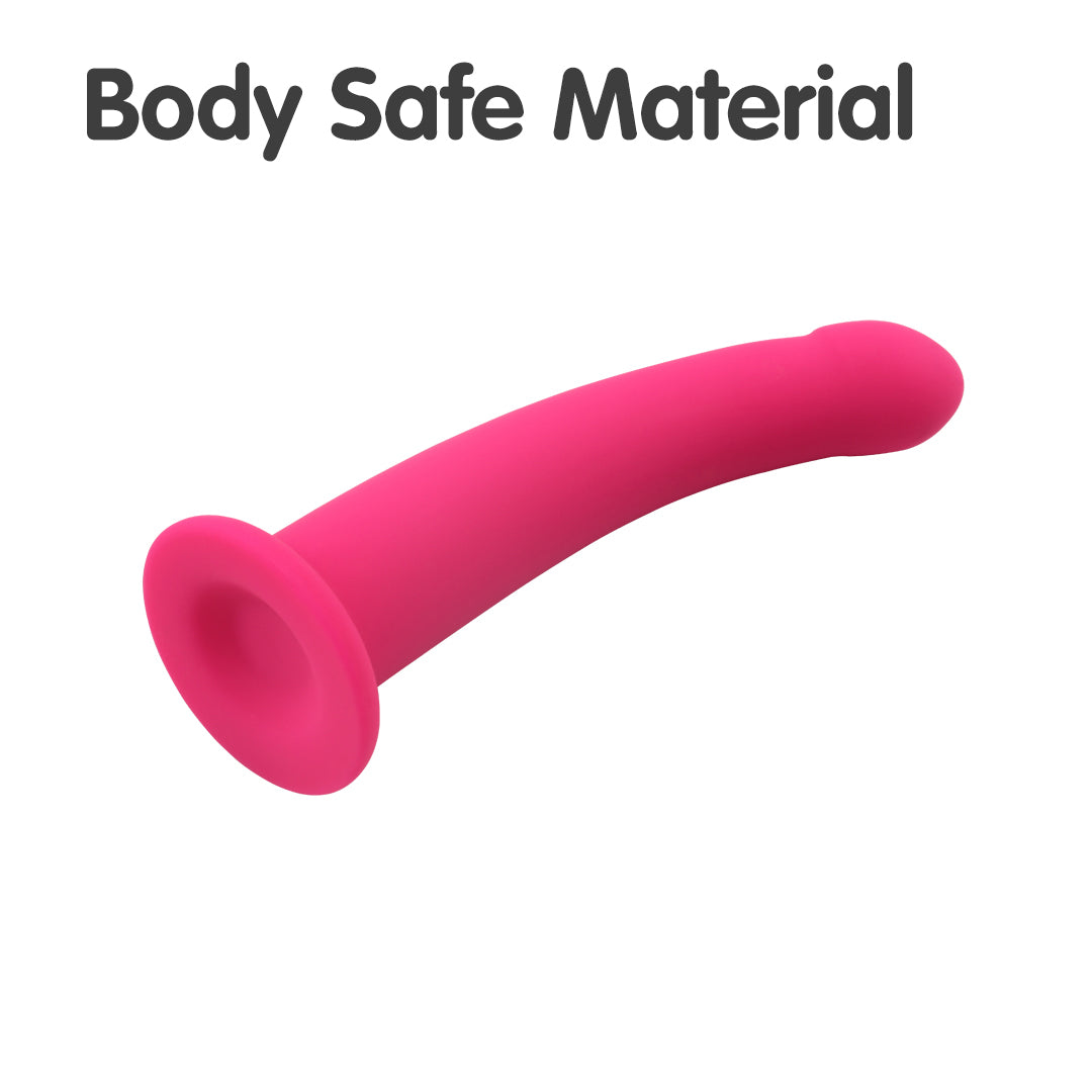 Pink dildo with body-safe material, for maximum pleasure.