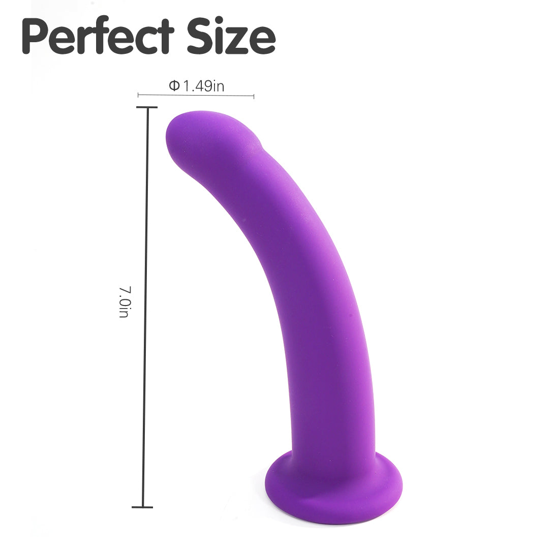 Purple 7-inch Bend Over Dildo, Perfect Size for Pleasure