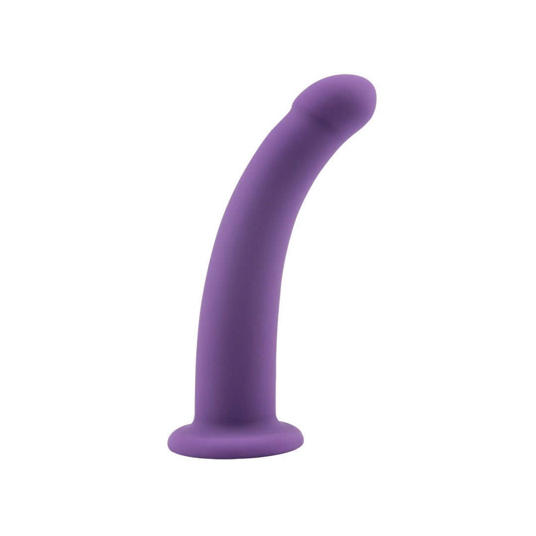 Purple 7-inch bend over dildo for pleasure and satisfaction