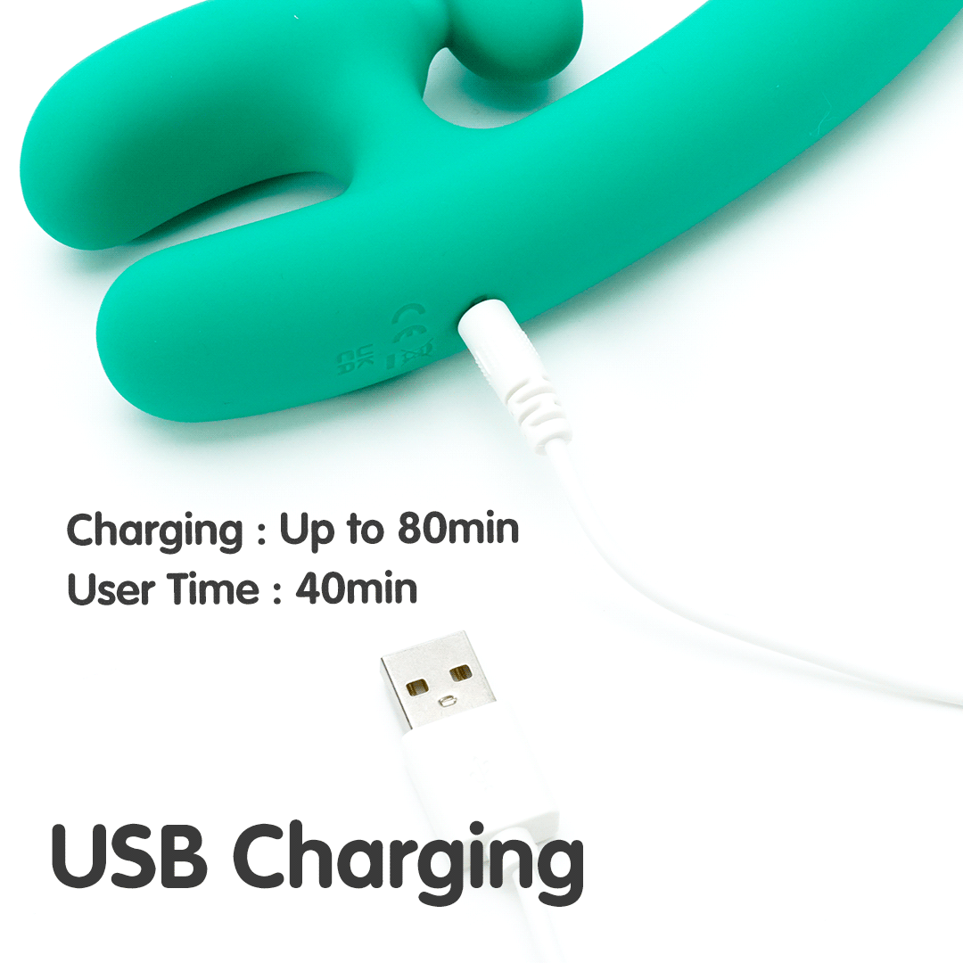 Hreindyri G-spot vibrator charging via USB - Up to 80min charging, 40min use