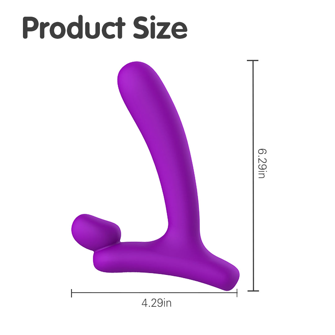 Purple ergonomic vibrator product size