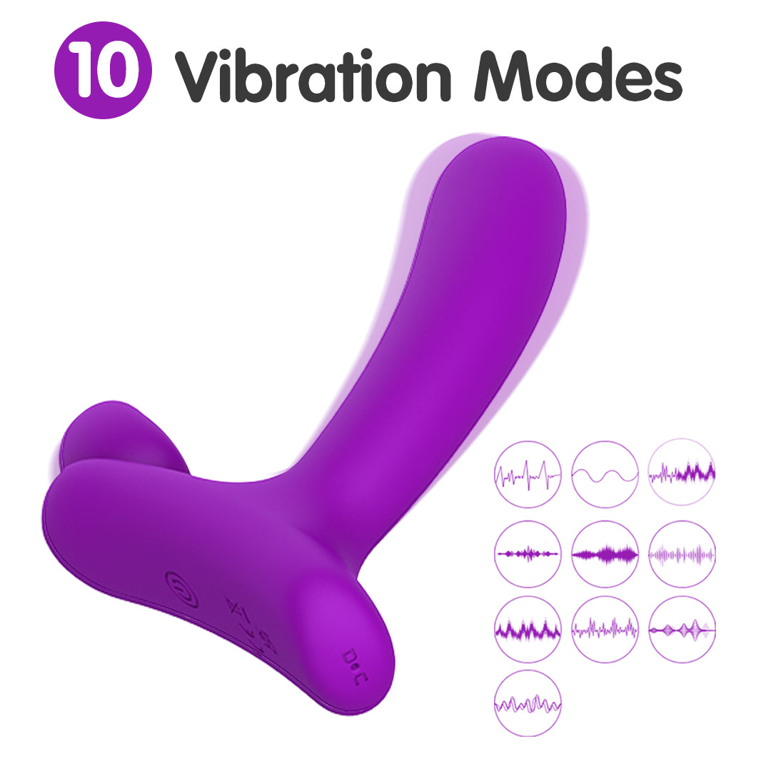 Purple vibrator with 10 vibration modes