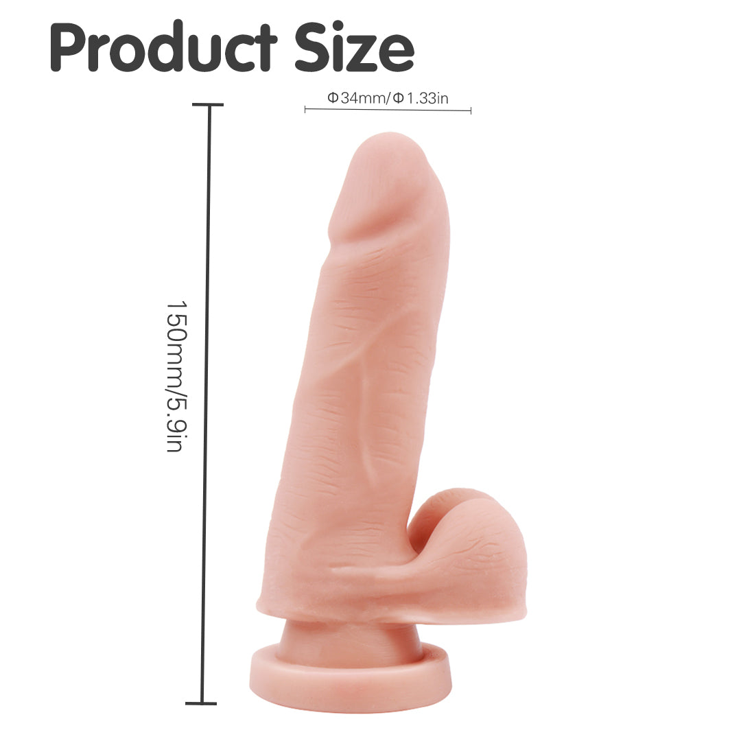 The Glad Eye Classic Realistic Dildo, 5.9 inch length
