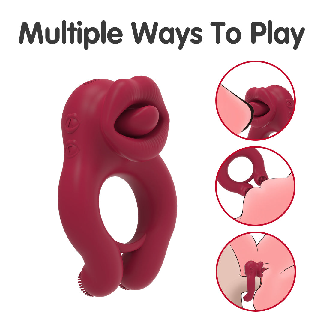 Lip Lock Vibrating Cock Ring