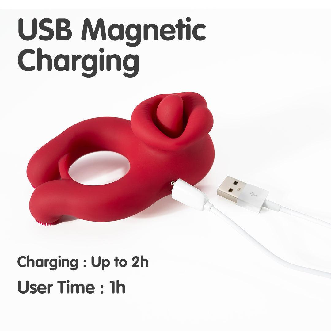 Lip Lock Vibrating Cock Ring