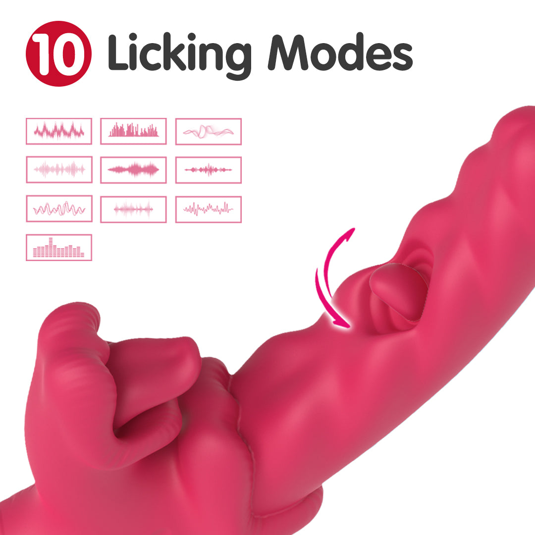 Crimson Fury Licking Rabbit Vibrator