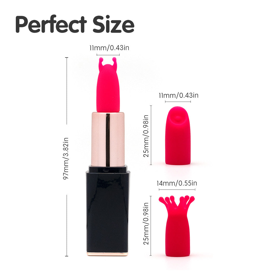 Angel's Kiss Lipstick Vibrator - Dimensions and Shapes