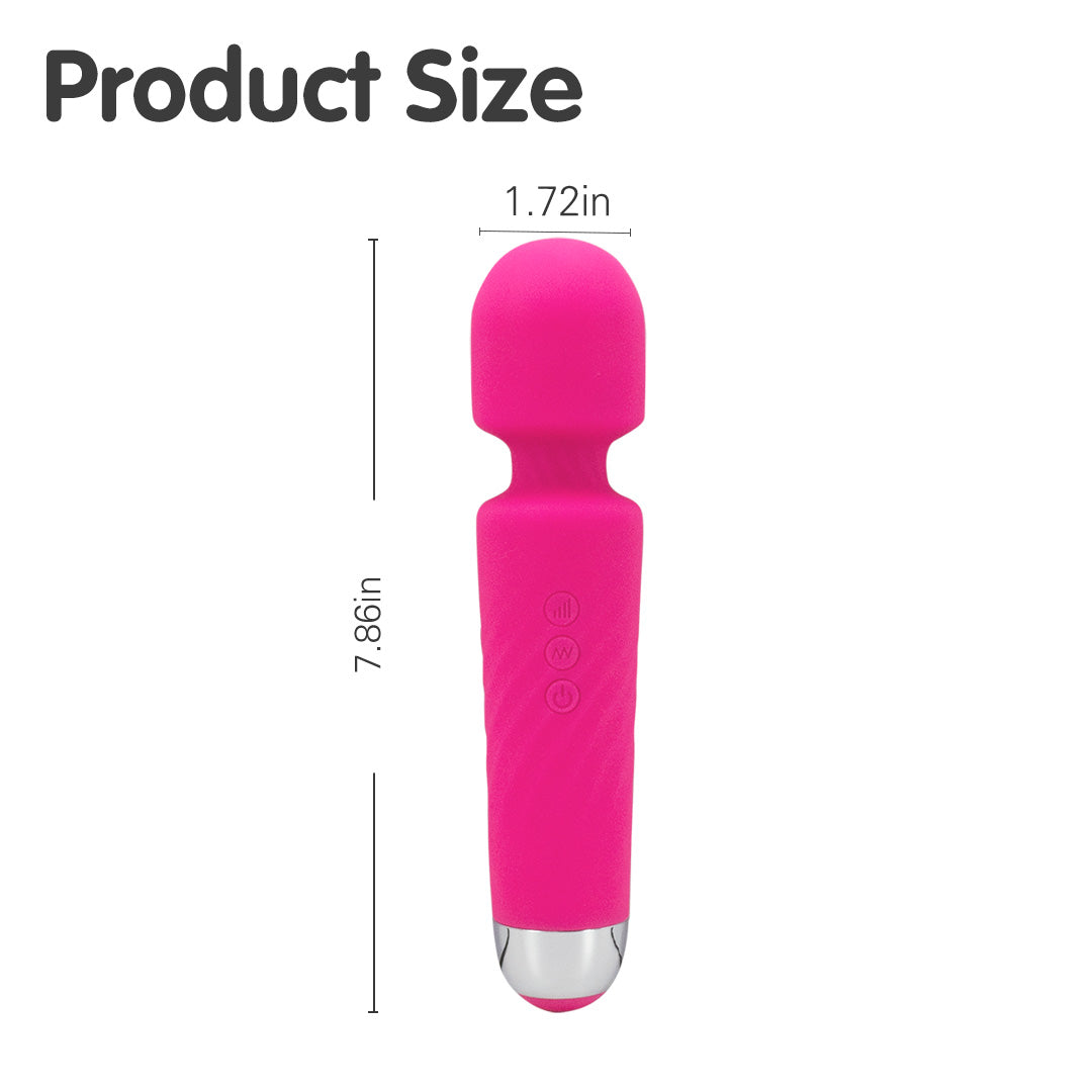 Pink Silicon Massage Wand Dimensions
