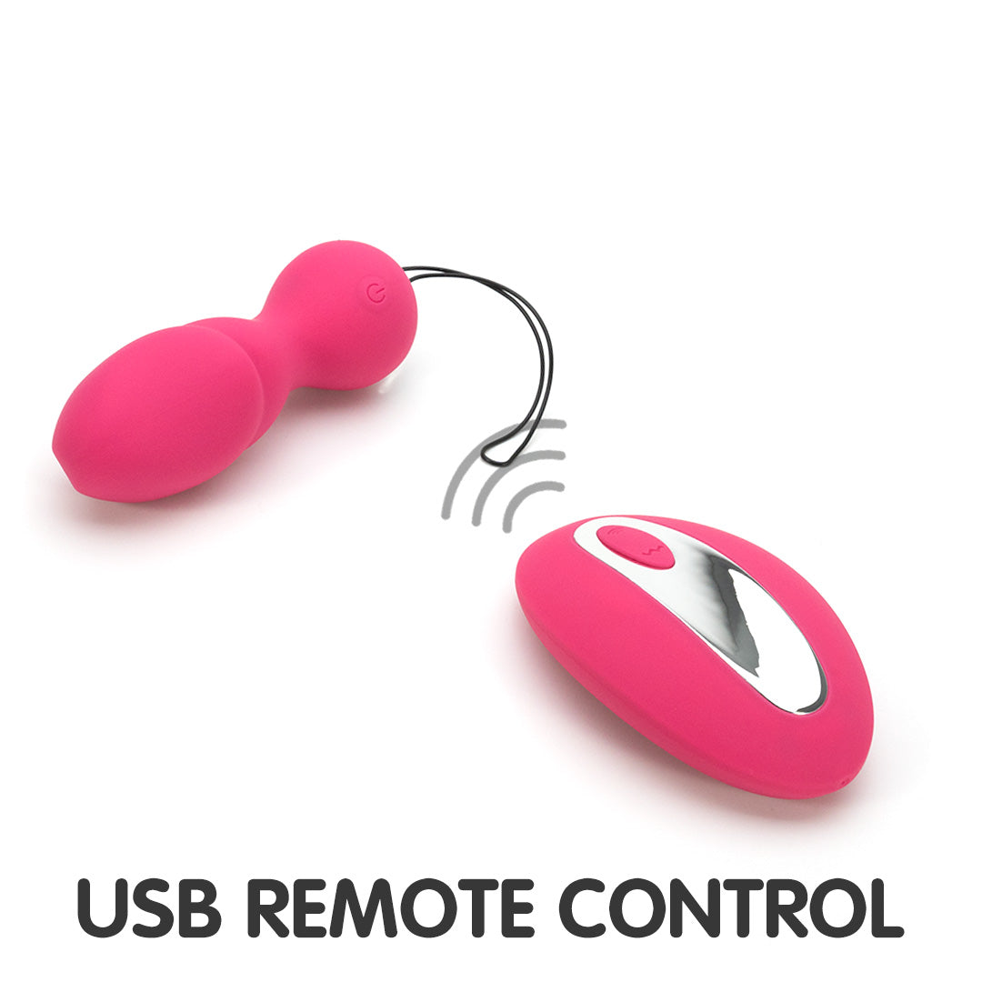 Pink USB remote control vibrator, handsfree stimulation