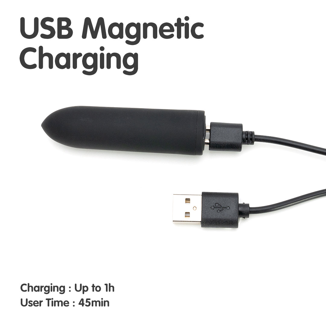 Obsidian Control Vibrator Charging, Up to 1h