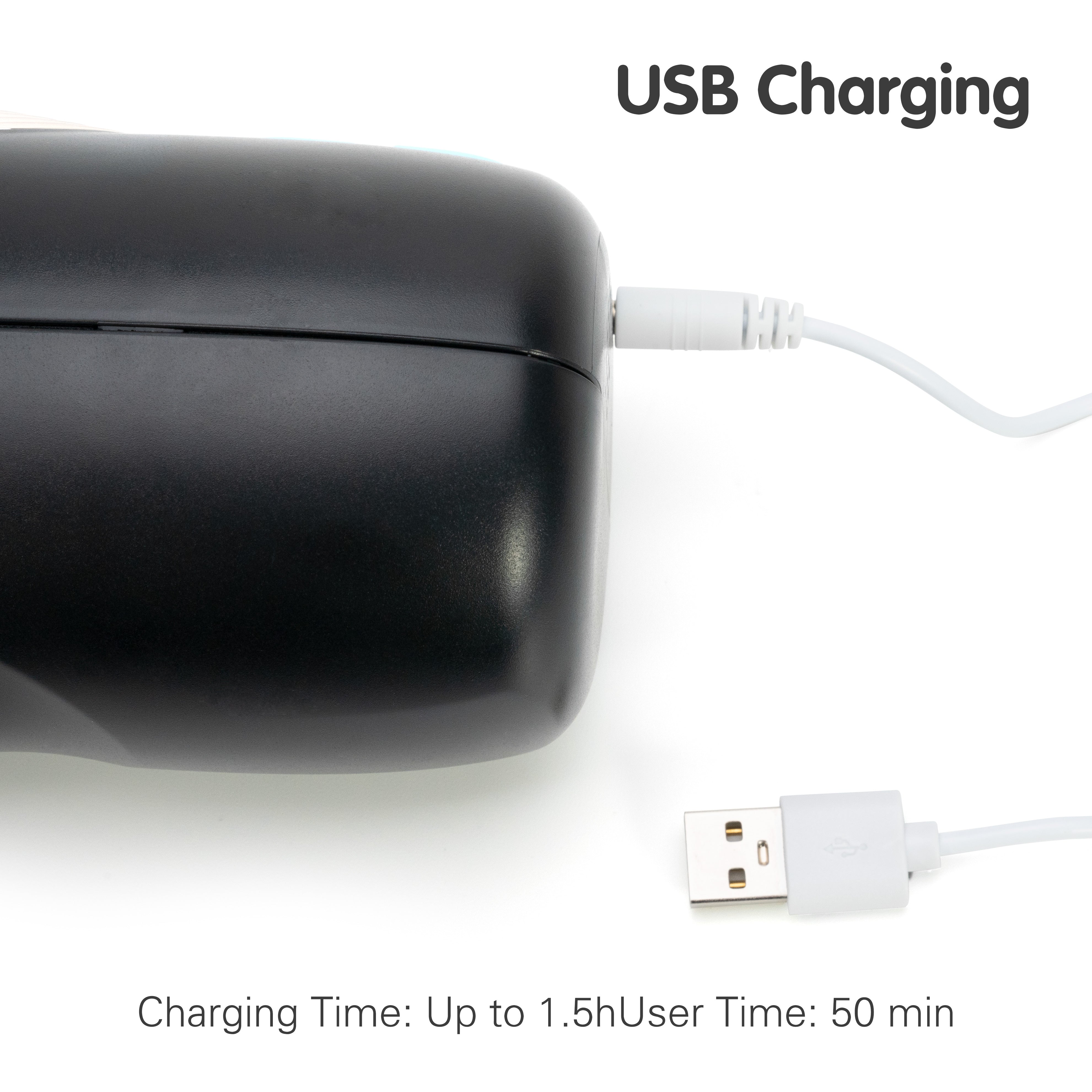Yasso Male Masturbator charging via USB cable