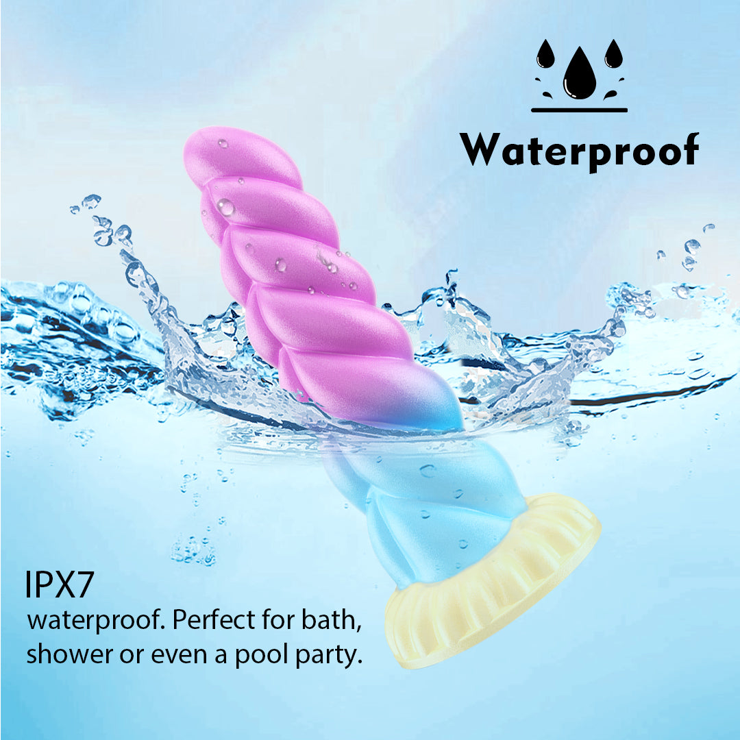 Unicorn Twist Silicone Dildos Remote Control Vibrator