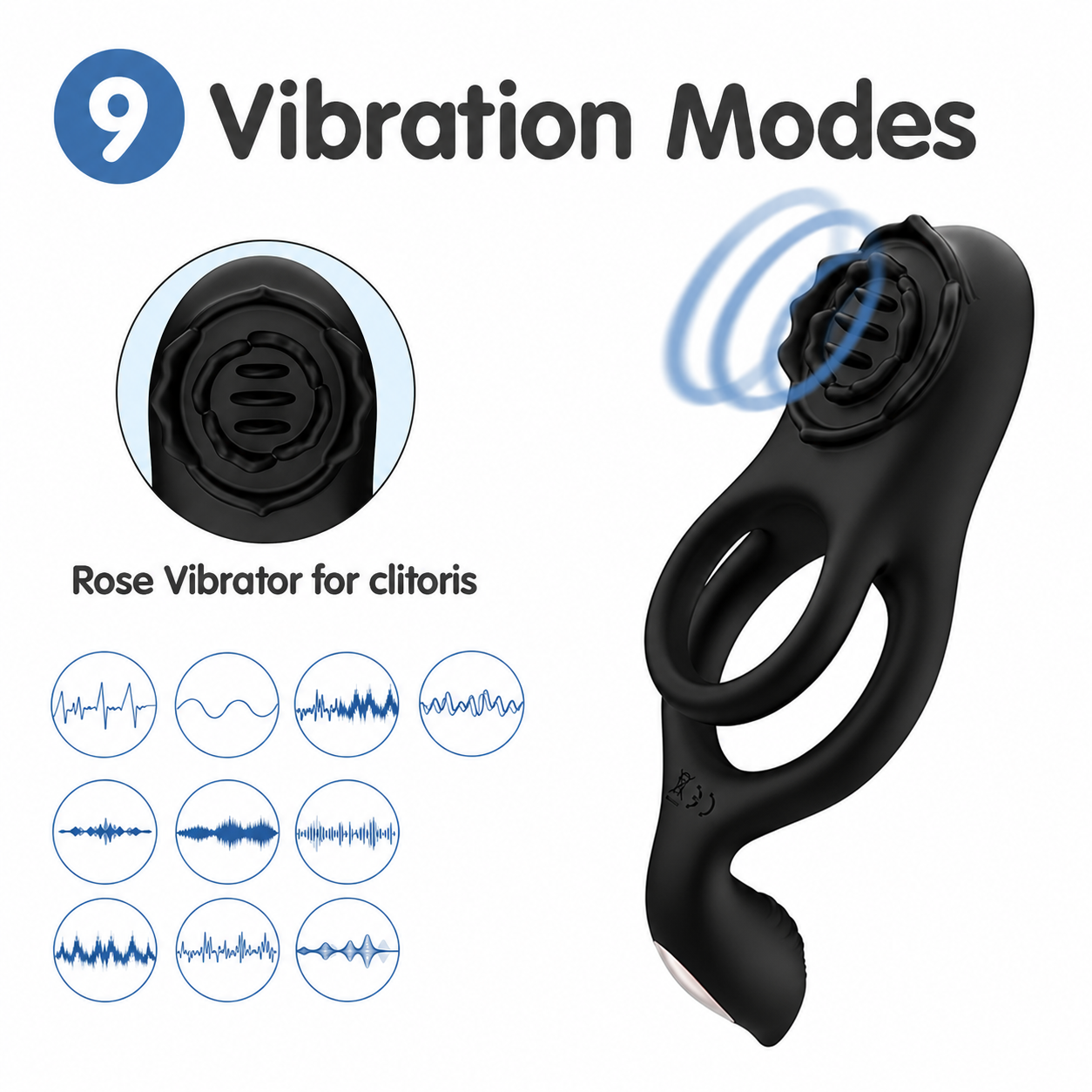 Apex 3-in-1 Vibrating Cock Ring